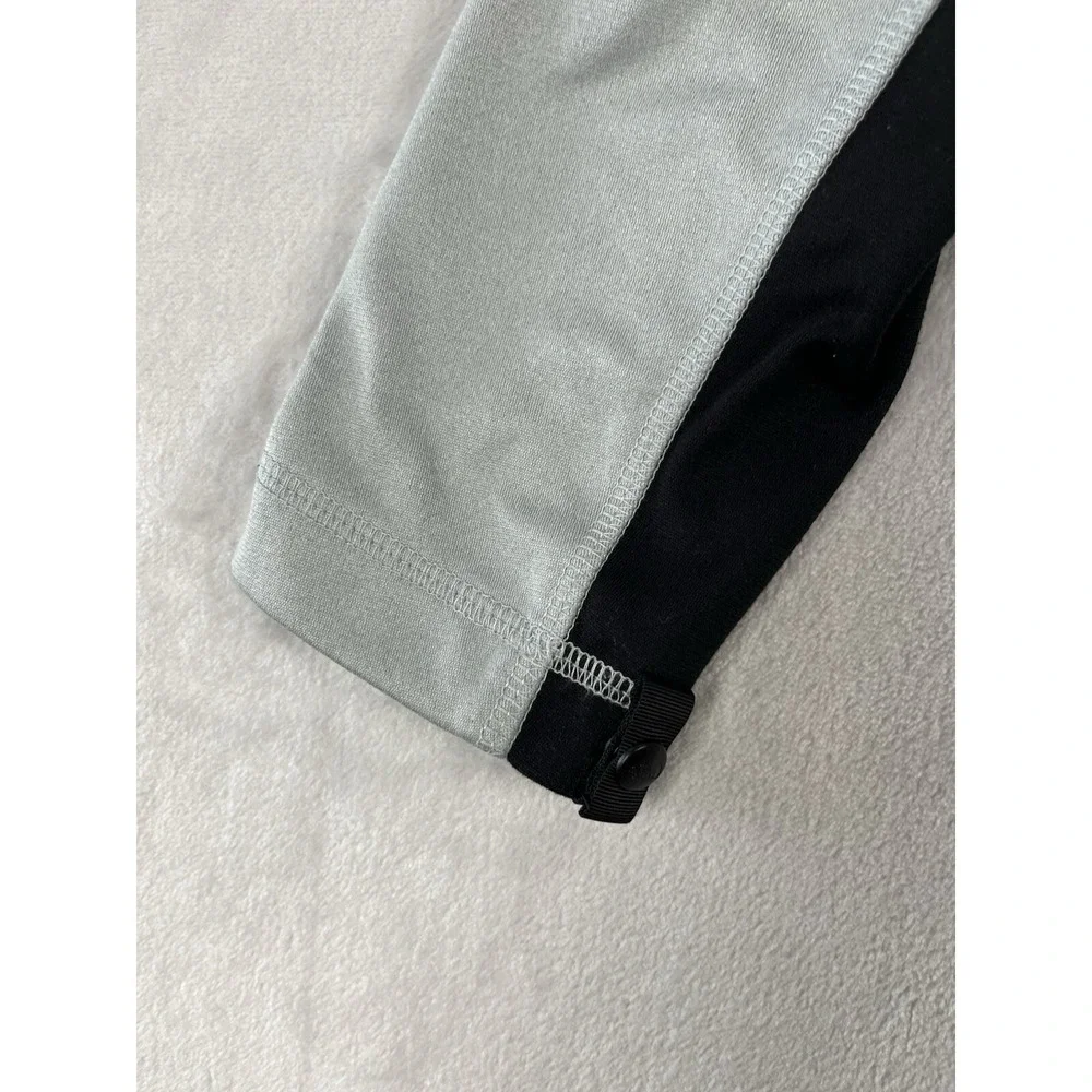 The North Face Jacket Men Small Gray Fleece Full Zip Mock Neck Pockets Outdoors